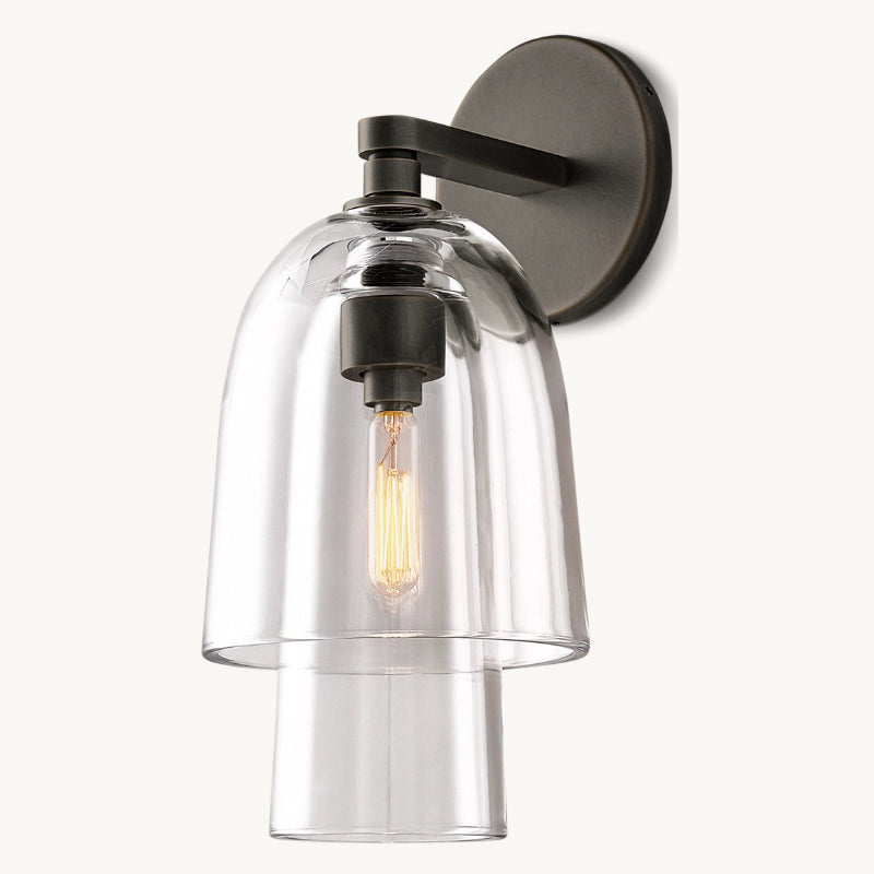Bloom Clear Glass Flute Sconce