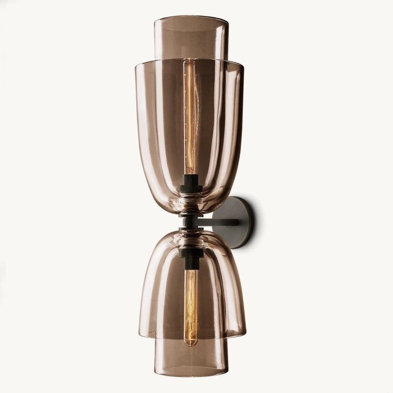 Bloom Amber Glass Cloche Grand Sconce