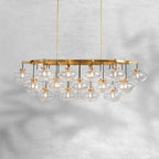 Curvette Clear Glass Linear Chandelier 72