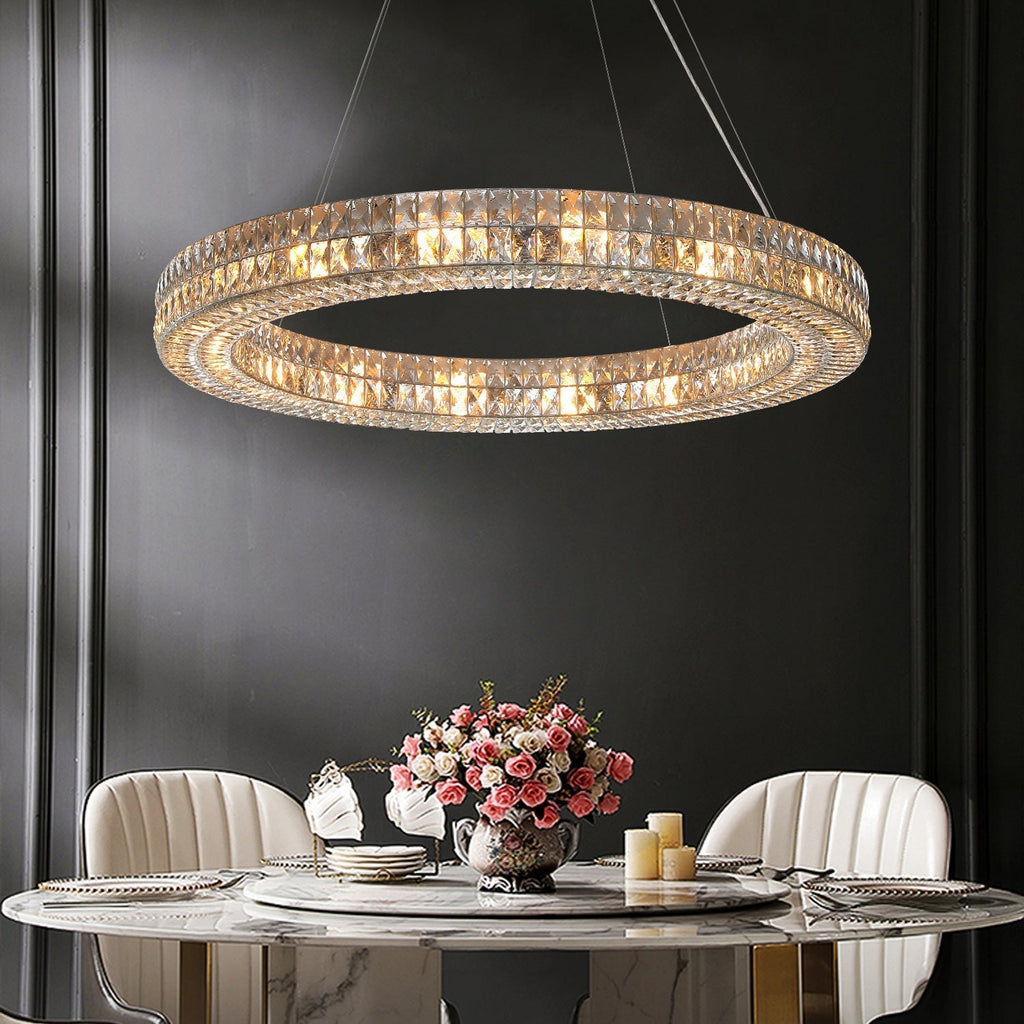 Spiridon Luxury Crystal Circular Chandelier For Dinning Room