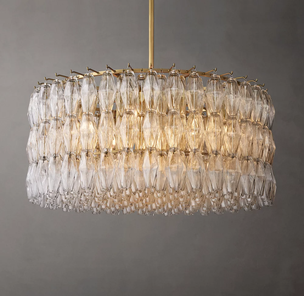 Mia Glass Round Chandelier 37 For Dinning Room