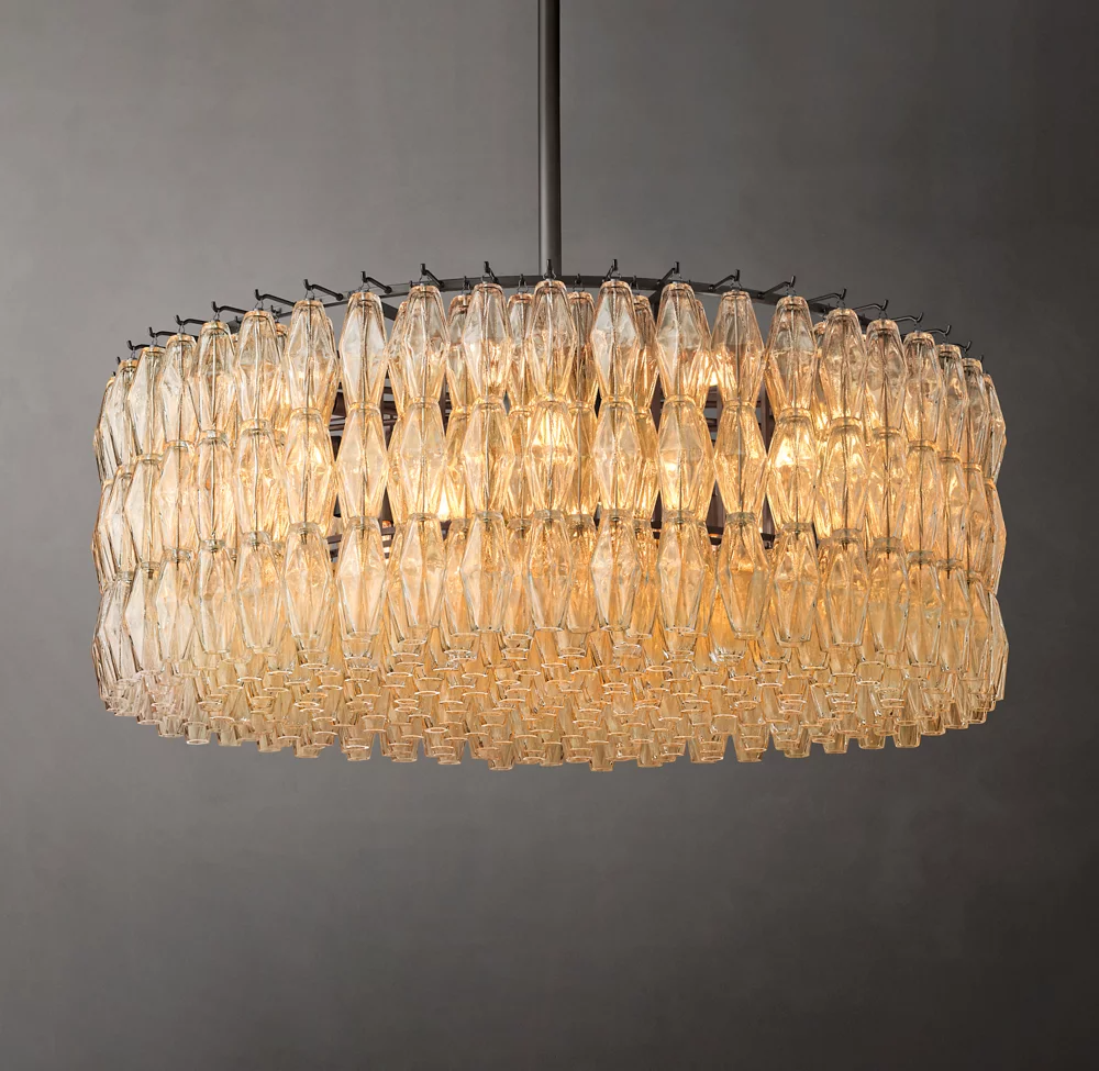 Mia Glass Round Chandelier 47 For Dinning Room