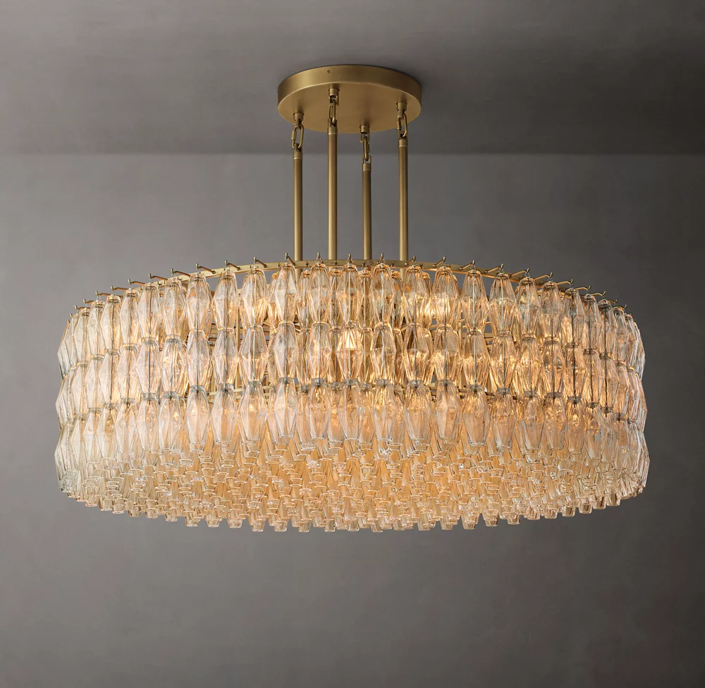 Mia Glass Round Chandelier 62 For Dinning Room