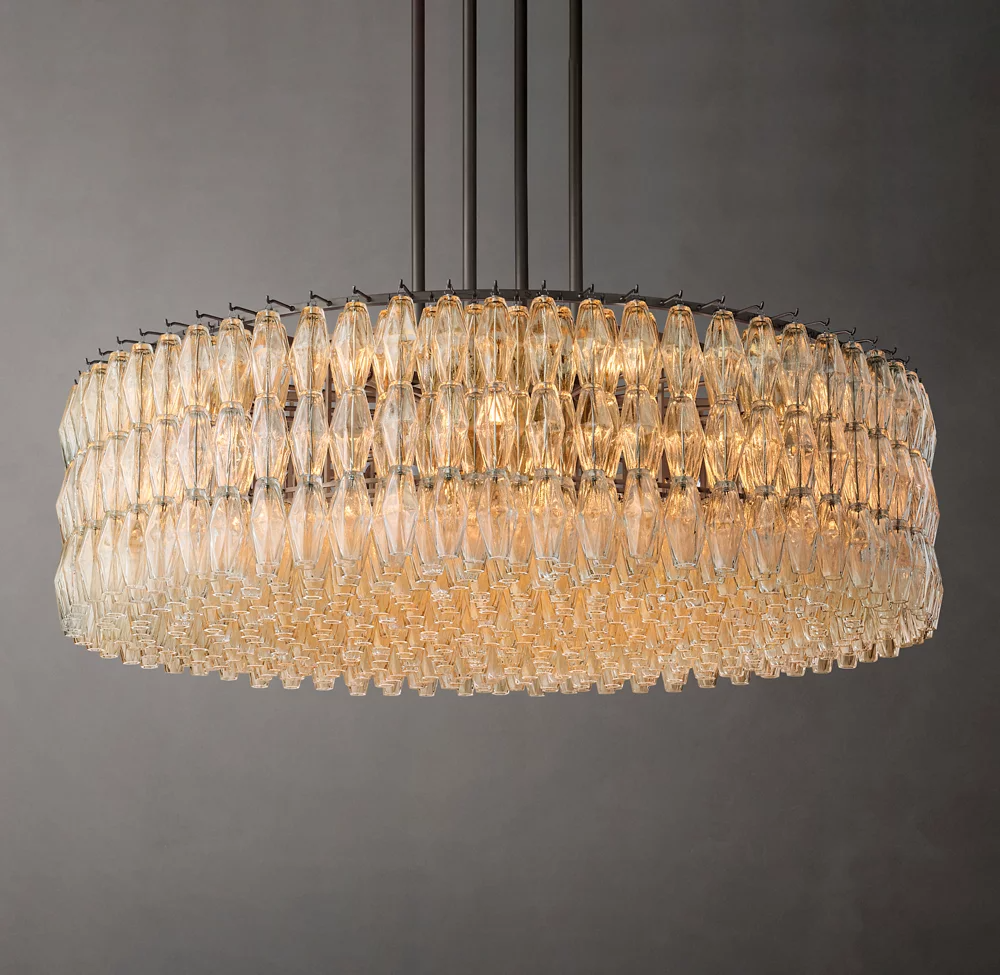 Mia Glass Round Chandelier 62 For Dinning Room
