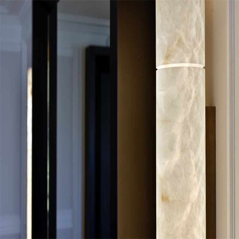 Charnele Marble Outdoor Long Wall Sconce