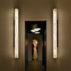 Charnele Marble Outdoor Long Wall Sconce-konalight