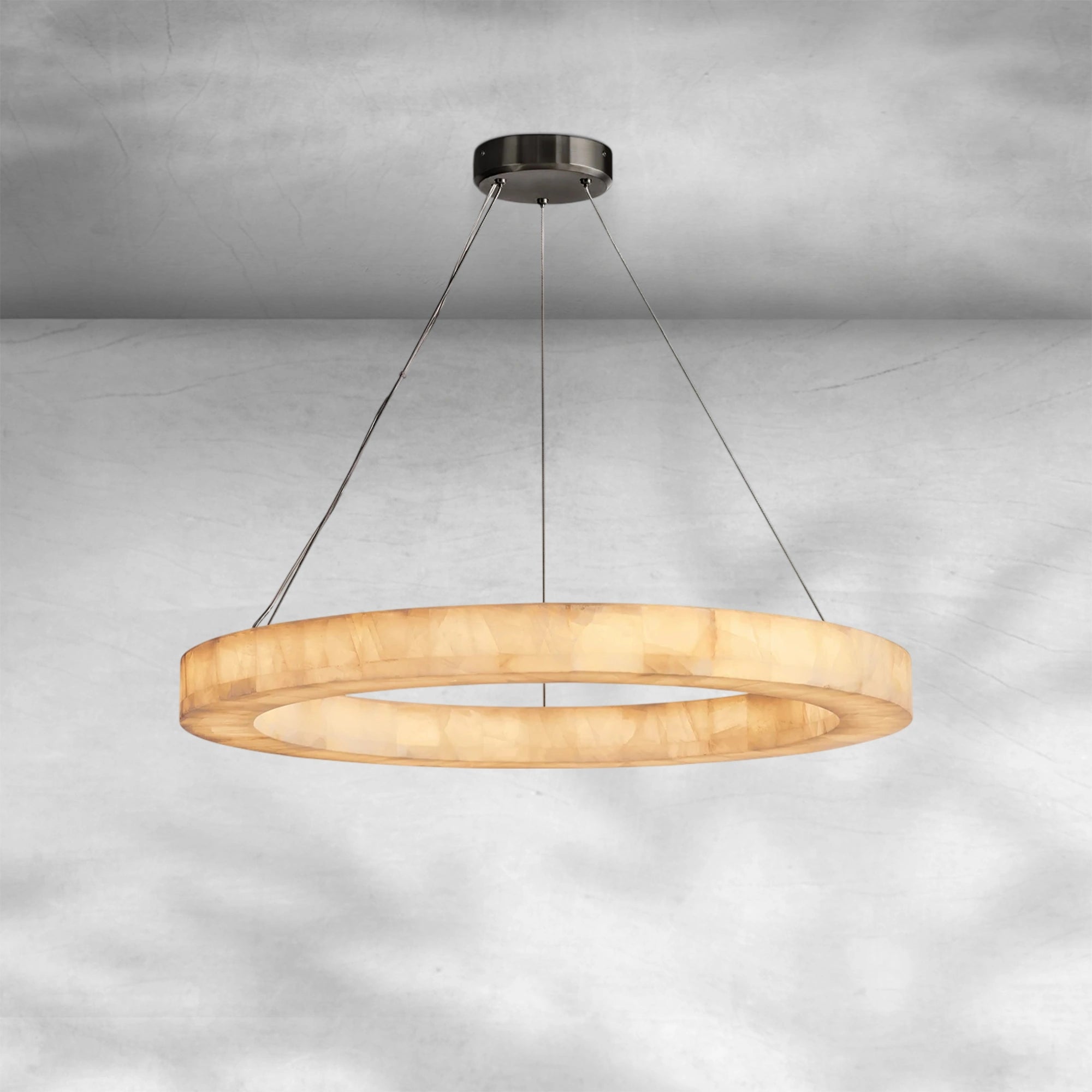 Rim Calcite Round Chandelier 314060