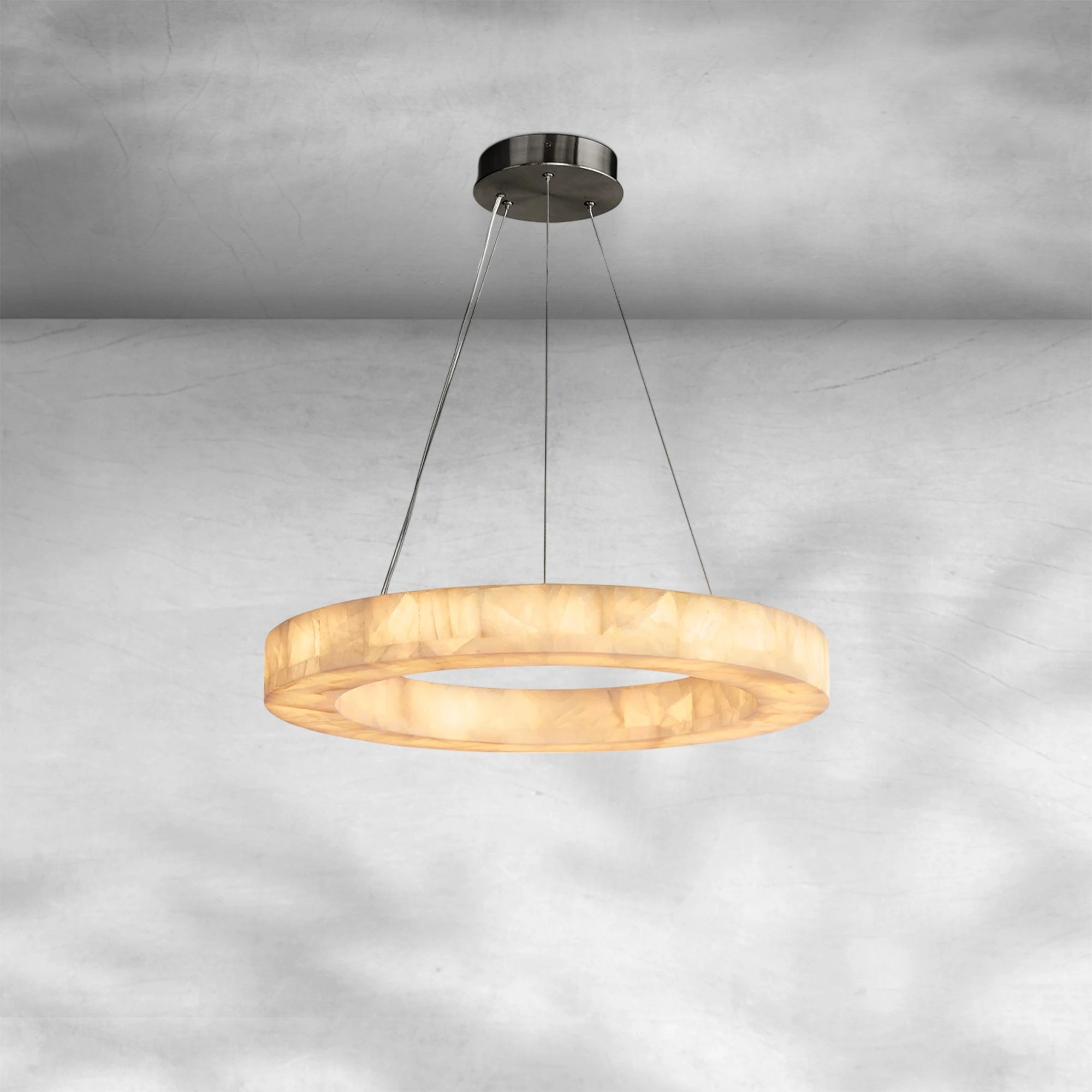Rim Calcite Round Chandelier 314060