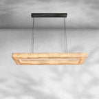 Rim Rectangular Calcite Chandelier 5472