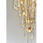 Branching Round Foyer Teardrop Chandelier