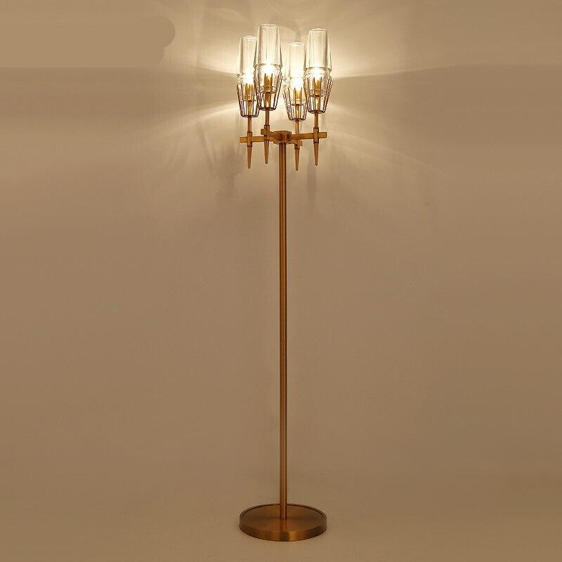 Chaillot Glass Brass FLoor Lamp Modern Wall Lamp