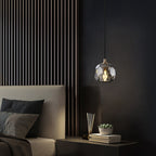 Boule De Clear/Smoke Glass Cord Pendant Light