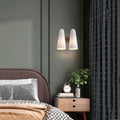 Moden White Ceram Double Shade Wall Sconce-konalight