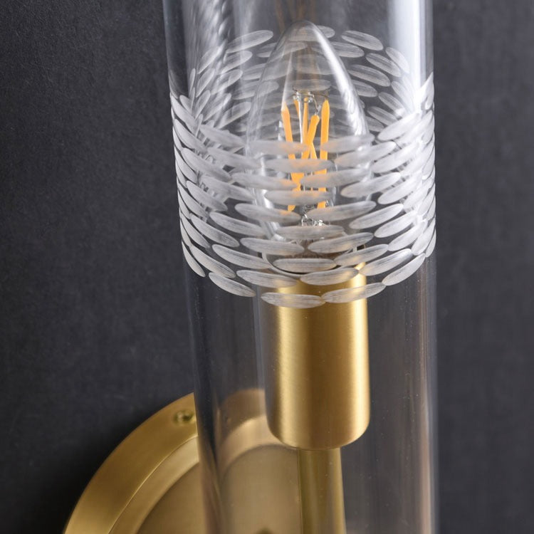 Modern Glass Tube Single Head Wall Sconce