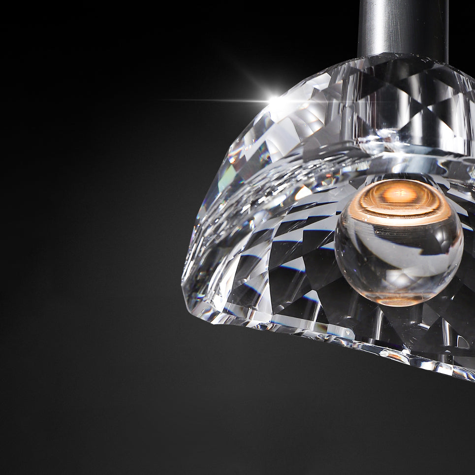 Dining Room Crystal Pendant Light Black