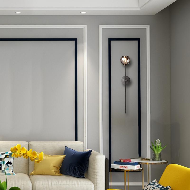 Boule De  Smoke Crystal Ball Wall Sconce