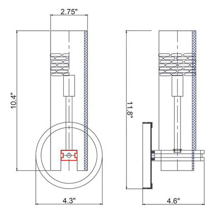 Modern Glass Tube Single Head Wall Sconce
