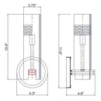 Modern Glass Tube Single Head Wall Sconce