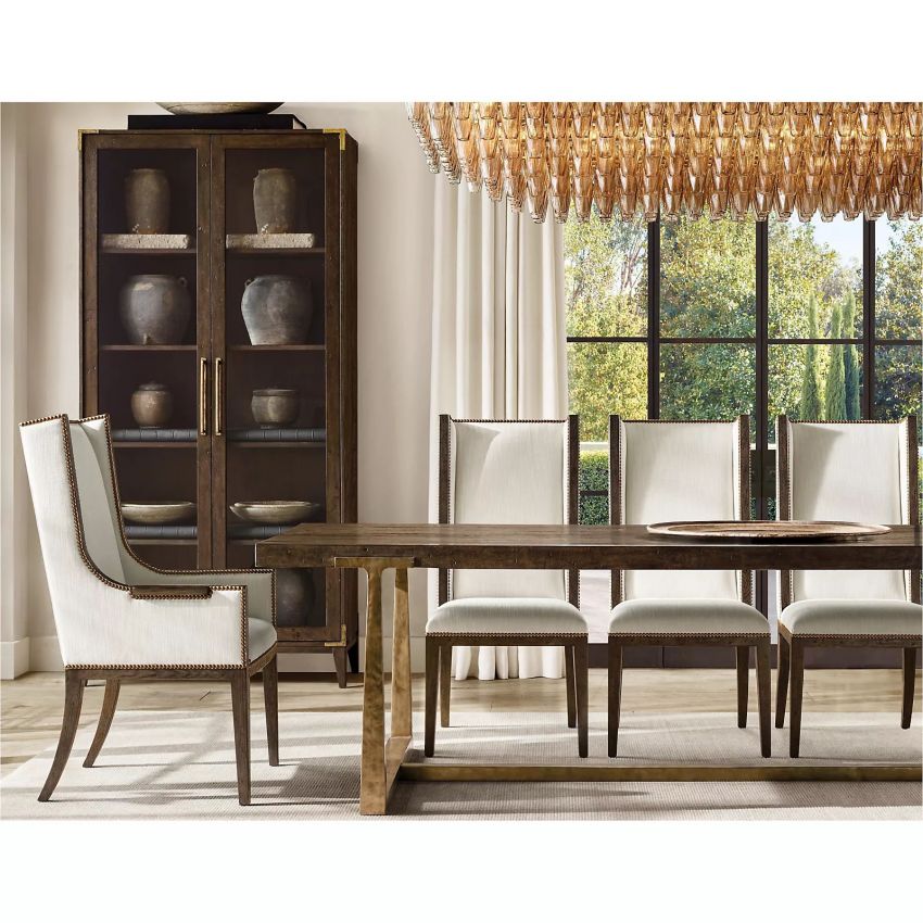 Mia Smoke Glass Tiered Rectangular  Chandelier For Dinning Room