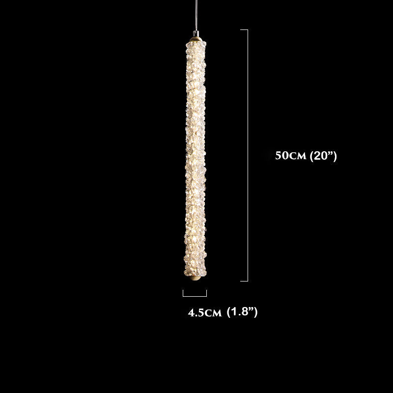 Long Crystal Pendant Chandelier