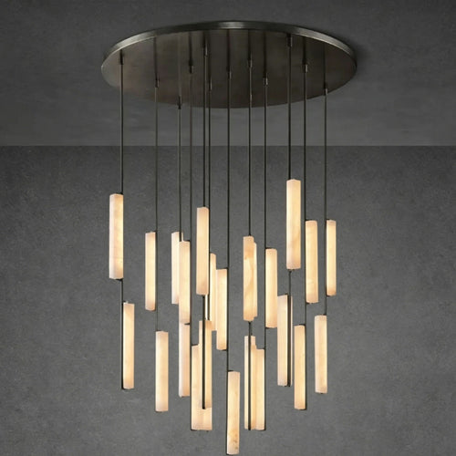 Aerie Alabaster Round Chandelier 56