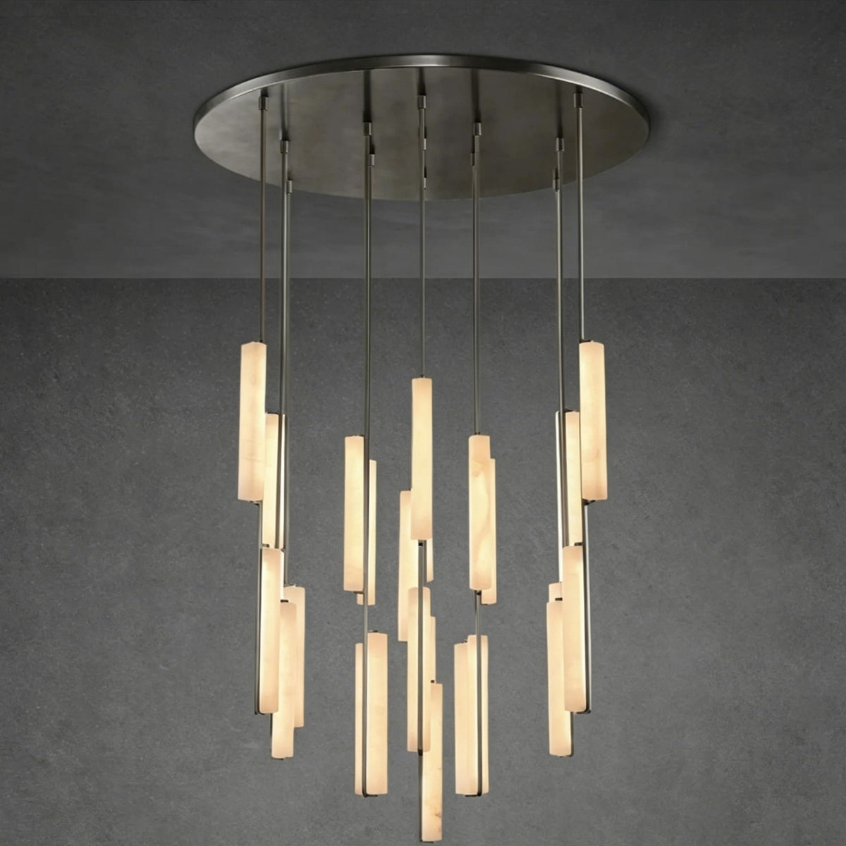 Aerie Alabaster Round Chandelier 56