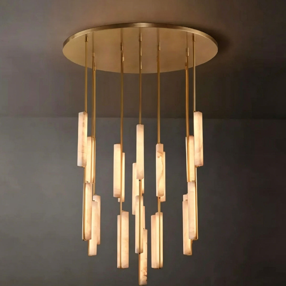 Aerie Alabaster Round Chandelier 56