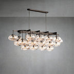 Curvette Clear Glass Linear Chandelier 72