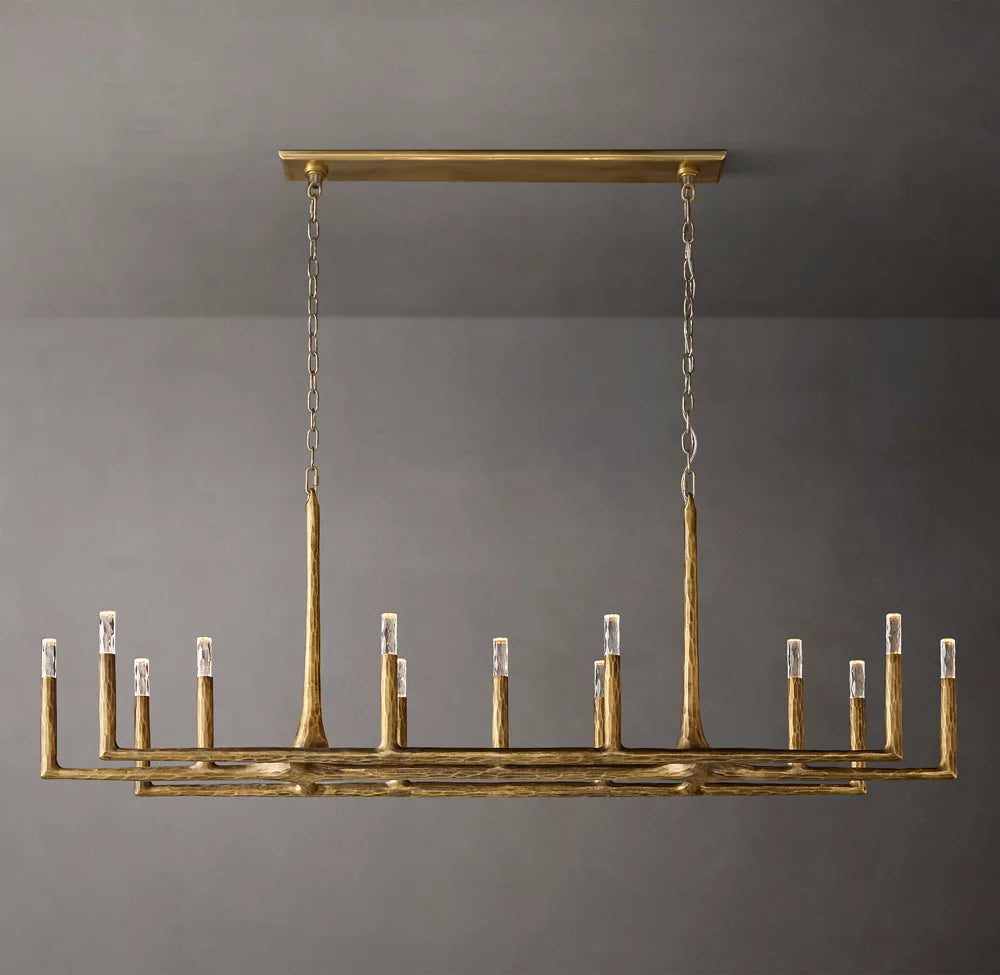 Thaddeus Linear Chandelier 72 13-Lights For Living Room-konalight