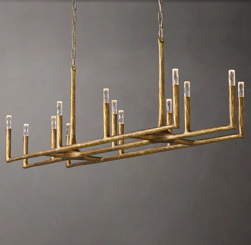 Thaddeus Linear Chandelier 72 13-Lights For Living Room