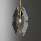 Yagern Faceted  Smoke Crystal Pendnt Light-konalight