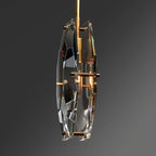 Yagern Faceted  Smoke Crystal Pendnt Light