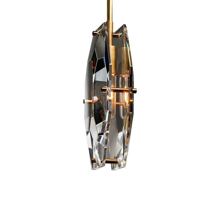 Yagern Faceted  Smoke Crystal Pendnt Light