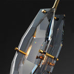 Yagern Faceted  Smoke Crystal Pendnt Light