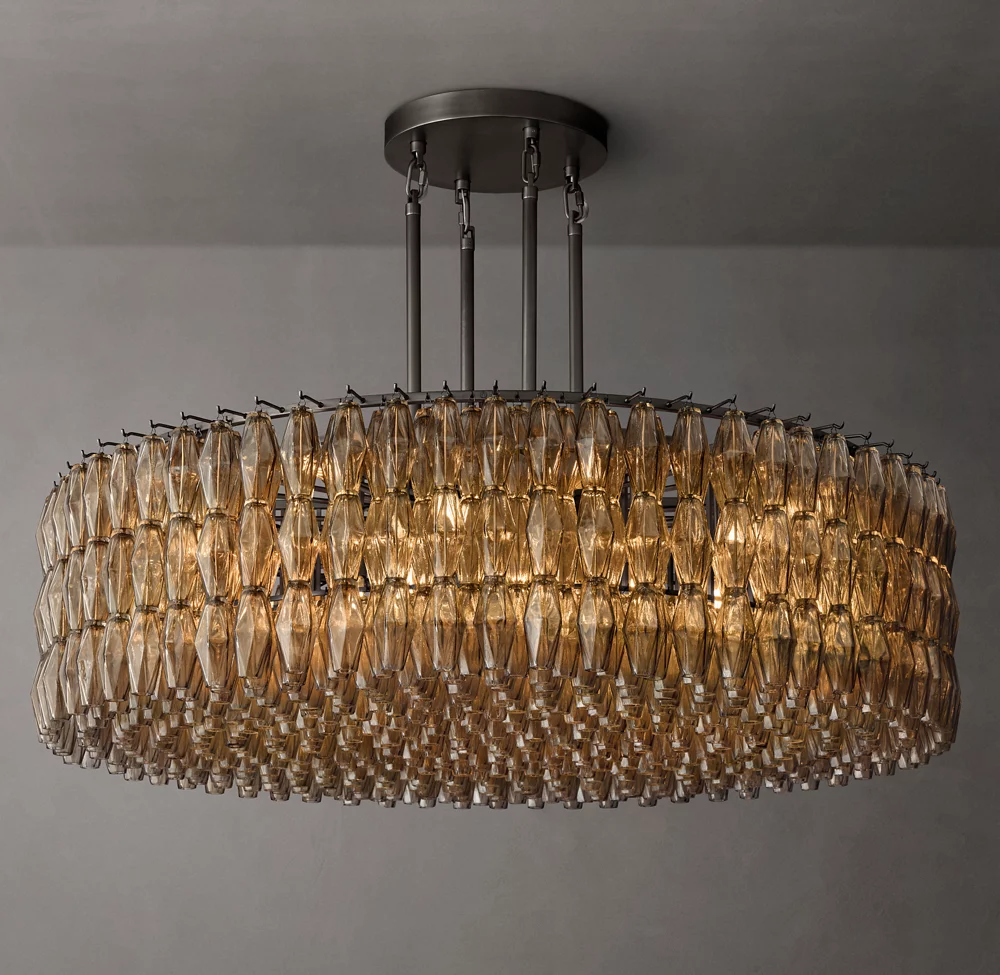 Mia Glass Round Chandelier 62 For Dinning Room