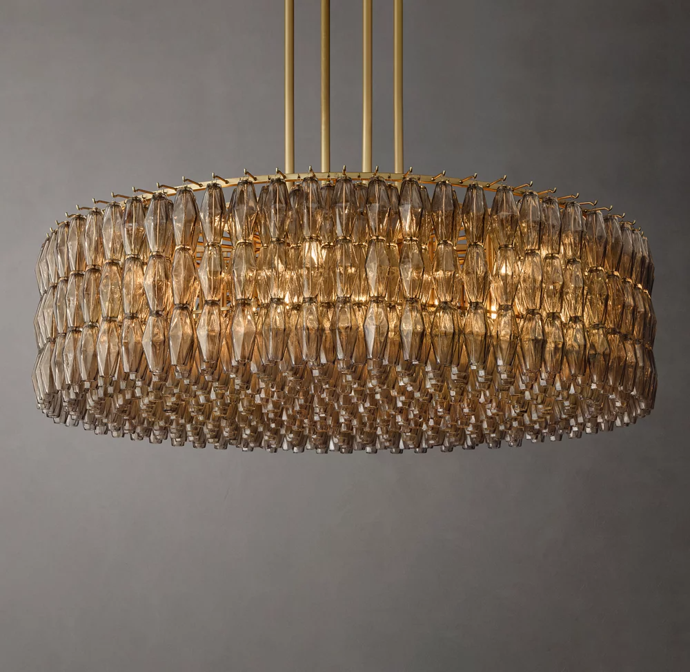 Mia Glass Round Chandelier 62 For Dinning Room