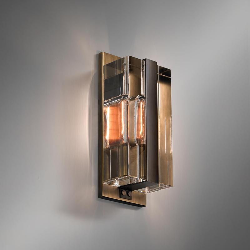 Yagern Crystal Brass Wall Sconce (Small)-konalight