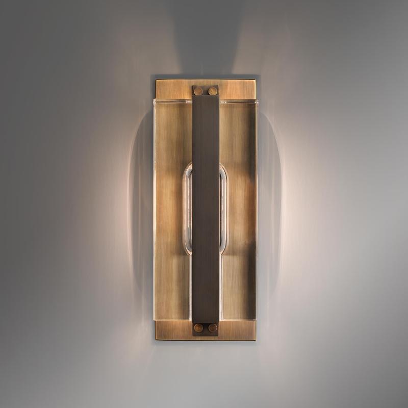 Yagern Crystal Brass Wall Sconce (Small)
