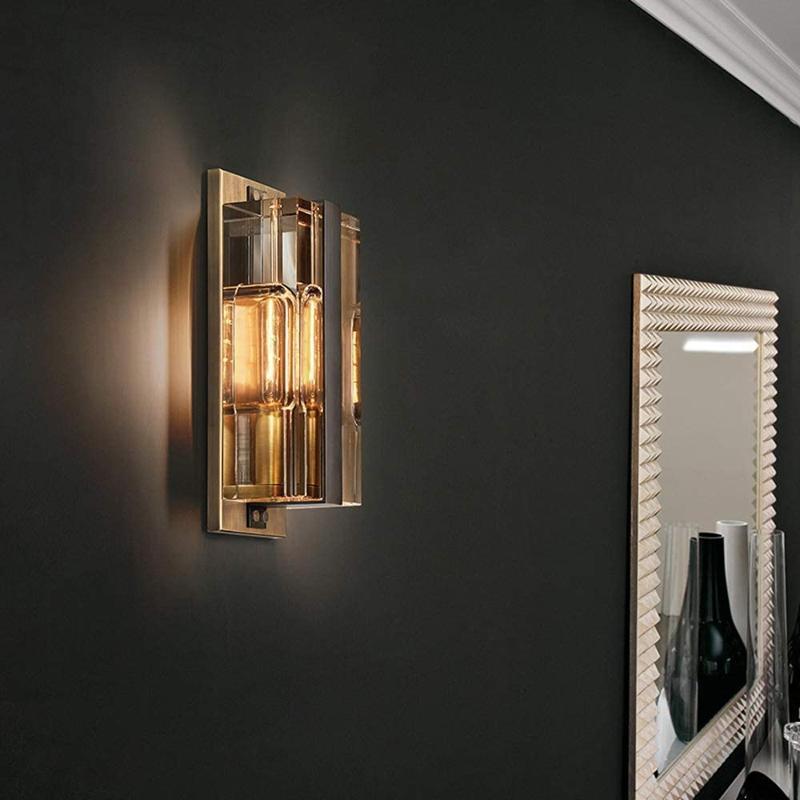 Yagern Crystal Brass Wall Sconce (Small)