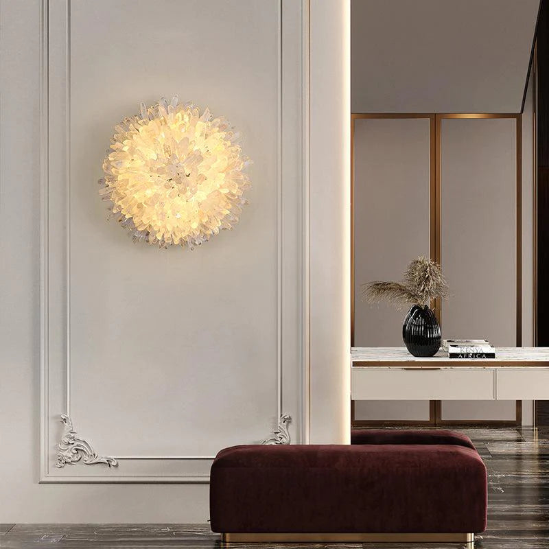 Romantic Crystal Sunflower Wall Sconce-konalight